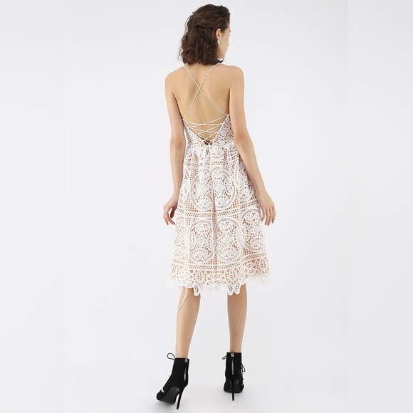 Chichwish Moonlit Night Cross Back Crochet Cami Dress - S - Picture 2 of 8